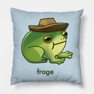 Frog Cowboy Pillow