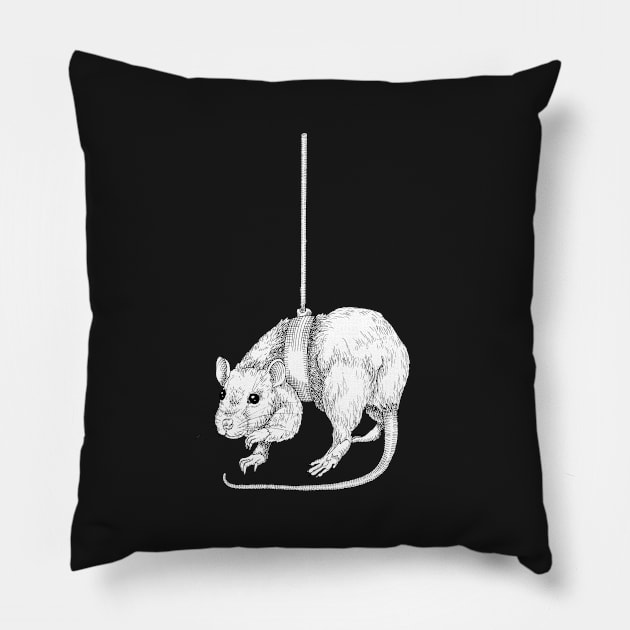 Hanging Rat Pillow by HintermSpiegel