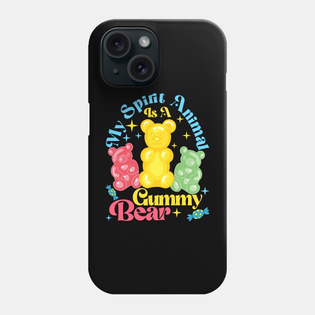 Funny Gummy Bear Art For Kids Girls Boys Candy Lover Gummies Phone Case by artbooming