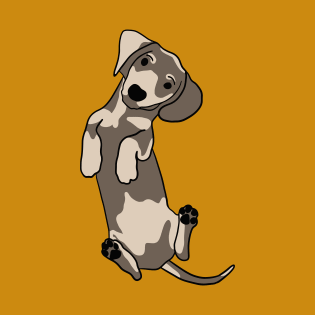 Happy dachshund illustration by bigmomentsdesign