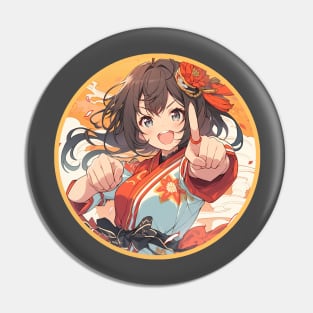 Fighting girl 4 Pin