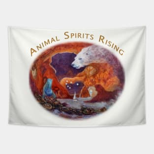 Animal Spirits Rising, White Bear, Cave Bear Tapestry