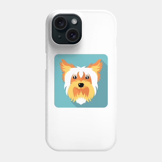 dog Yorkshire terrier icon Phone Case by kavalenkava