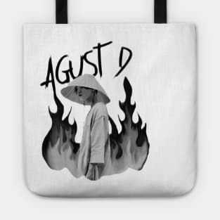 agust d black and white Tote