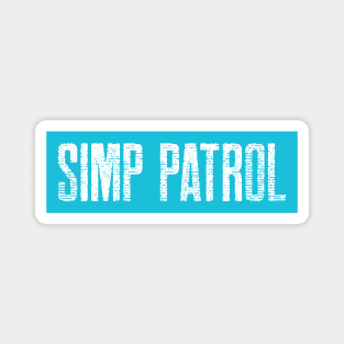 Simp Patrol Retro Blue Distressed Magnet