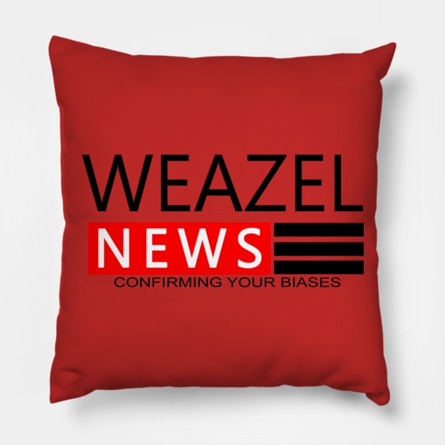 WEAZEL NEWS Pillow by j2artist
