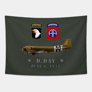 USA Paratroopers D-Day WWII Normandy 82nd 101nd Airborne Tapestry