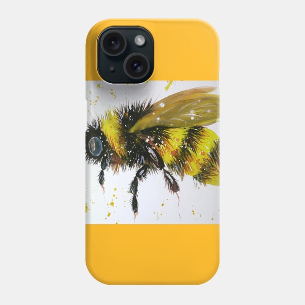 Bumble bee in Flight Phone Case by Casimirasquirkyart