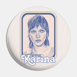 Anna Karina // ORIGINAL Retro Nouvelle Vague Fan Design Pin