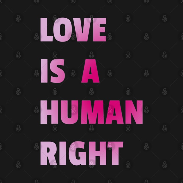 Love Is A Human Right (Pink) by BiLifeClothingCo