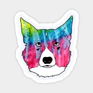 Tie Dye Doggo Version 2 Magnet