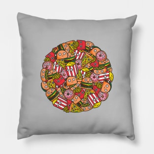 Circle of Food Pillow