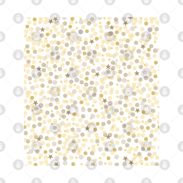 Shining gold and stars confetti pattern by GULSENGUNEL