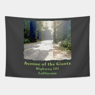 Avenue of the Giants - Highway One - Hwy 1 - Redwood or Sequoia Road, California Tapestry