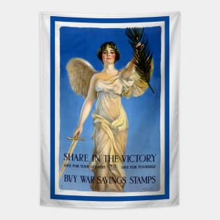 Patriotic American Angel with Sword Tapestry