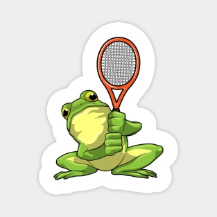 Frog at Tennis with Tennis racket Magnet