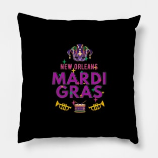 Mardi Gras Carnival New Orleans Pillow