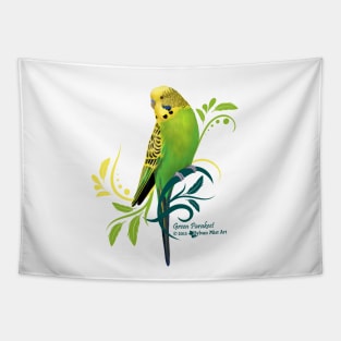 Green Parakeet Tapestry