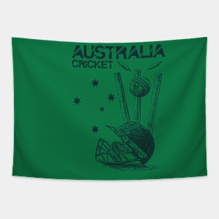 Australia Cricket Bat and Ball Game Memorabilia Tapestry