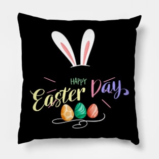 Happy Easter Bunny Rabbit Face Pillow