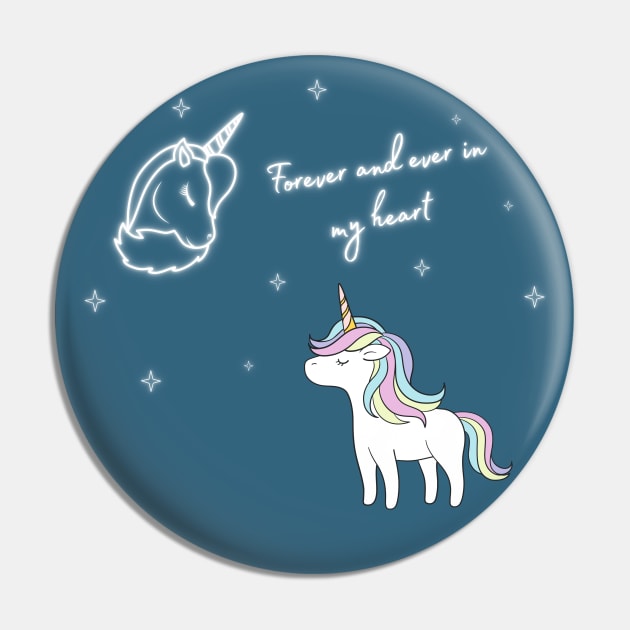 Unicorn raised to heaven, forever in my heart Pin by RomArte