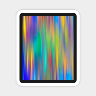 Rainbow Stripes abstract art Magnet