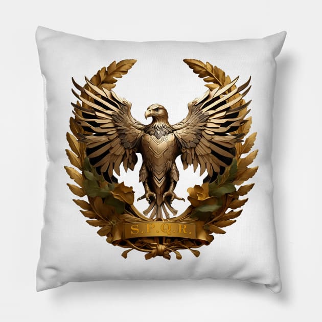 The Golden Eagle of the Roman Empire 4 Pillow by STARSsoft