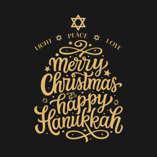 Happy Hanukkah Jewish Merry Christmas Women Men Kids Cute T-Shirt