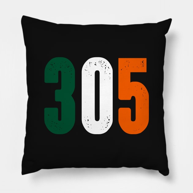 Miami Hurricanes 305 Pillow by TextTees