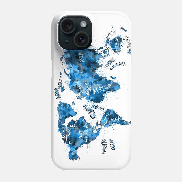 world map Phone Case by BekimART