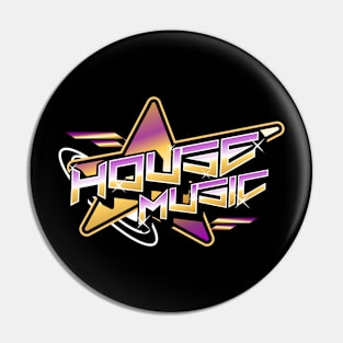 HOUSE MUSIC  - Y2K Star (white/gold/purple) Pin