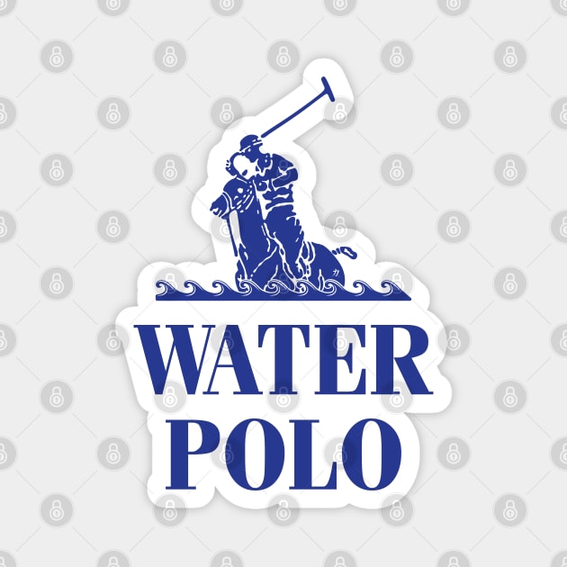 Water Polo - blue Magnet by Anguru