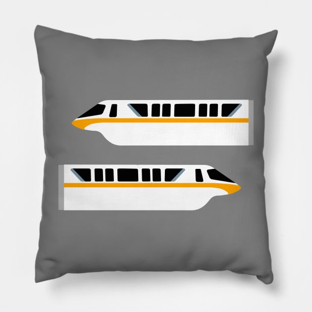 Minimal Monorail Orange Pillow by FandomTrading