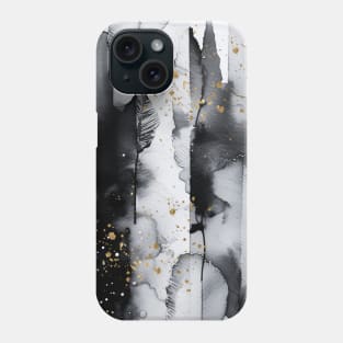 Black and gold abstract leaf Phone Case