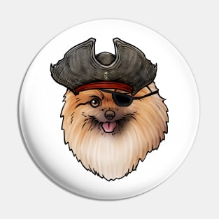 Pomeranian Pirate Pin