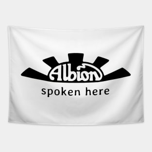 Albion 1960s classic lorry emblem "Albion spoken here" black Tapestry