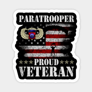 82nd Airborne Paratrooper Proud Veteran T-shirt Men Women Magnet