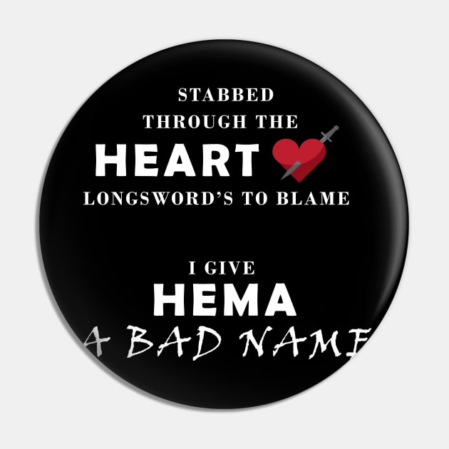 Longsword Through the Heart - HEMA Inspired Pin by CasualCarapace