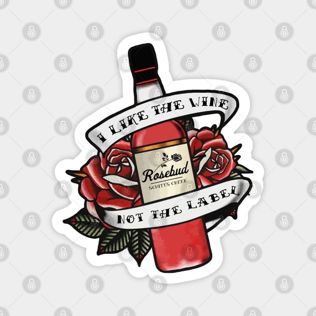 I Like the Wine, Not the Label Magnet by darklordpug