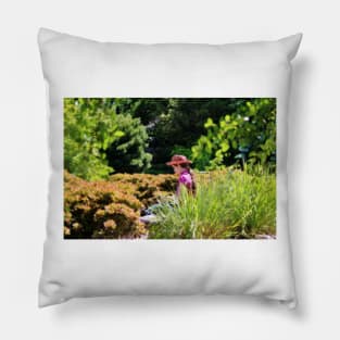 Lady In The Garden Pillow