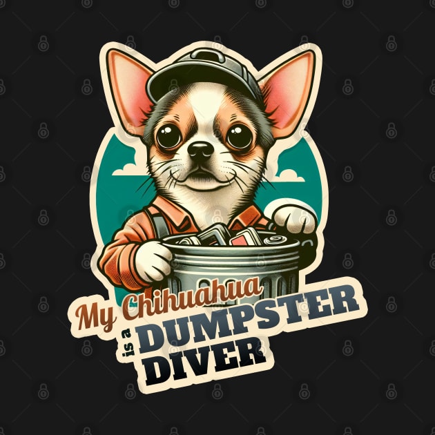 Chihuahua Dumpster Diver by k9-tee