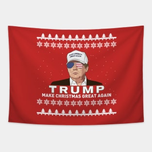 TRUMP Ugly Christmas Sweater Tapestry