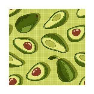 Cute green avocado pattern T-Shirt