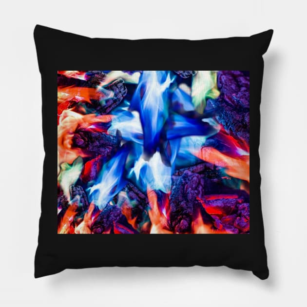 FIREPLACE COLORS Pillow by daghlashassan