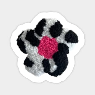 hand tufted cow flower Magnet