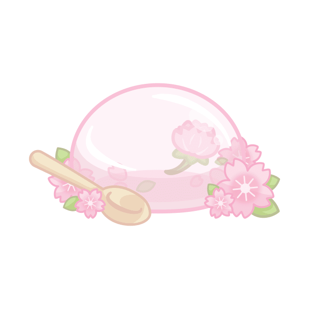 Cherry Blossom Raindrop Cake by cSprinkleArt