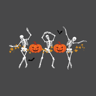 Skeleton Halloween Shirt, Pumpkin Halloween, Pumpkin Shirt, Fall Shirt, Spooky Season TShirt T-Shirt