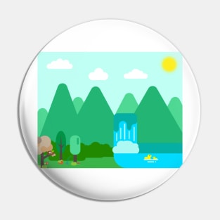 Flat Mountain Design Pin