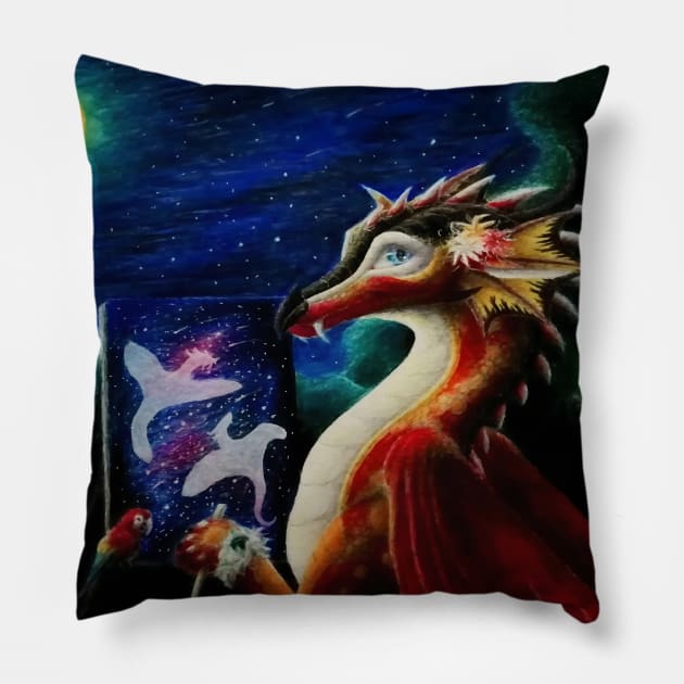 Lycoris Drawing in the Night Pillow by Lycoris ArtSpark