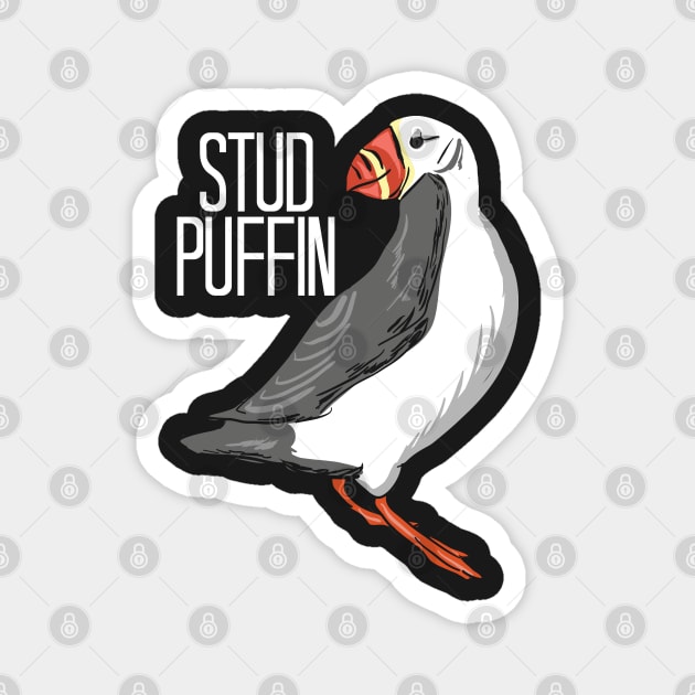 SEABIRD: Stud Puffin funny animal shirt gift Magnet by woormle